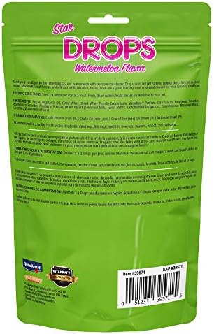 Vitakraft Drops Rabbit Guinea Pig Hamster Treats Watermelon Flavor 4.4 Ounce Bag Delicious Yogurt Enriched Drops with Fruity Flavor Nutritious Small Animal Snacks for Rabbits Guinea Pigs and Hamsters