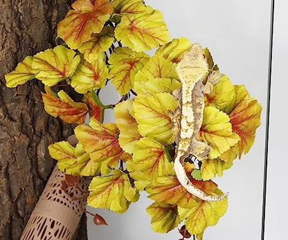 2Pack Yellow Reptile Plants Fake Heuchera Terrarium Hanging Suction