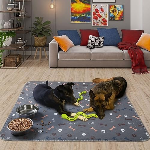 Washable Pee Pad for Dogs, 2 Pack Large Reusable Puppy Pads, 36"x72"