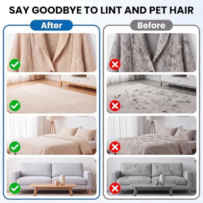 Pet Hair Removal Glove for Dogs & Cats, Reusable Pet Hair Remover Tool, Magic Brush Pet Hair Remover for Furniture, Carpet & Laundry, Non-Slip Five-Finger Pet Hair Glove for Dog Hair & Cat Hair