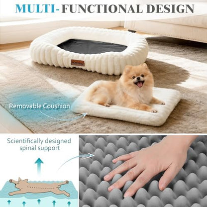 Orthopedic Dog Bed, Calming Bolster Dog Couch for Large Size Dogs