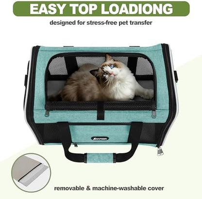 GAPZER Cat Carrier 18"x11"x11" TSA Approved Ventilated Pet Air Travel Cage