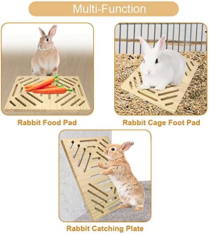Litewoo Rabbit Scratch Board Claw and Teeth Care Chew Toy Bunny Wood Pad, B