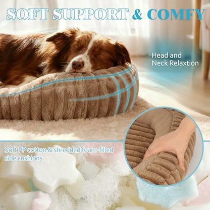 Orthopedic Dog Bed, Washable Soft Furry Dog Beds Large Sized Dog