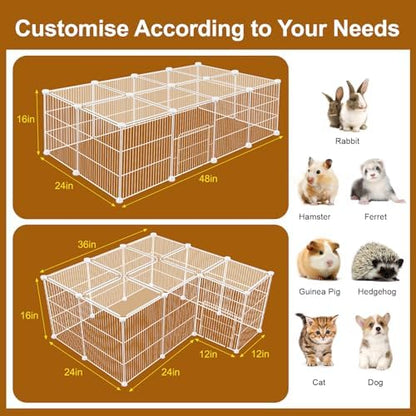 VISCOO 20 Panels Small Animal Playpen, Pet Playpen, Guinea Pigs Cages