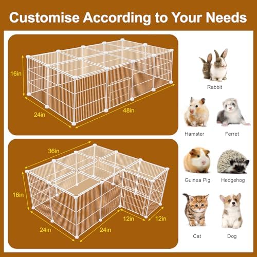 VISCOO 20 Panels Small Animal Playpen, Pet Playpen, Guinea Pigs Cages