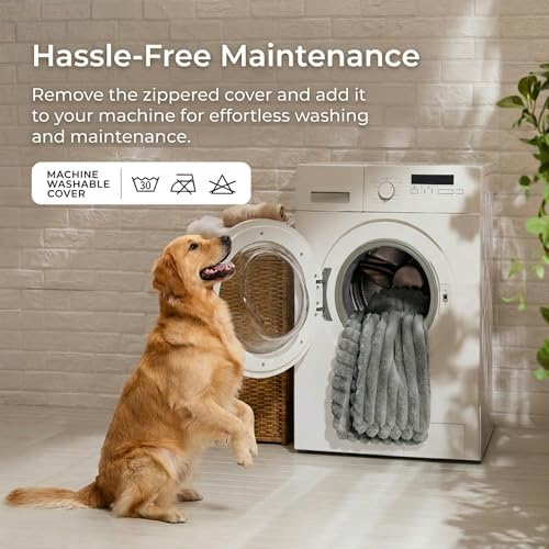 Dog Beds for Small Medium Dogs, 20in Washable Fluffy Cat Puppy Bed