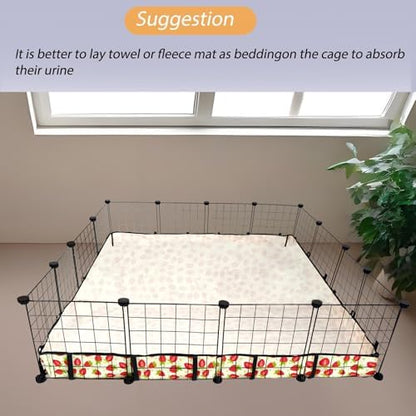 Guinea Pig Cage Liner，Washable Waterproof Oxford Cloth Cage Liners for Small Animals,Hamster Chinchilla Hedgehog Rabbit and Other Small Animals Not Include Cage(48x48 inches)