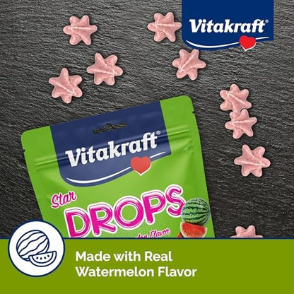 Vitakraft Drops Rabbit Guinea Pig Hamster Treats Watermelon Flavor 4.4 Ounce Bag Delicious Yogurt Enriched Drops with Fruity Flavor Nutritious Small Animal Snacks for Rabbits Guinea Pigs and Hamsters