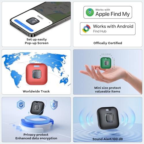 Hoxe Air Tracker Tags-3 Pack for iOS & Android, Smart Tag for Key, Bag, Pet