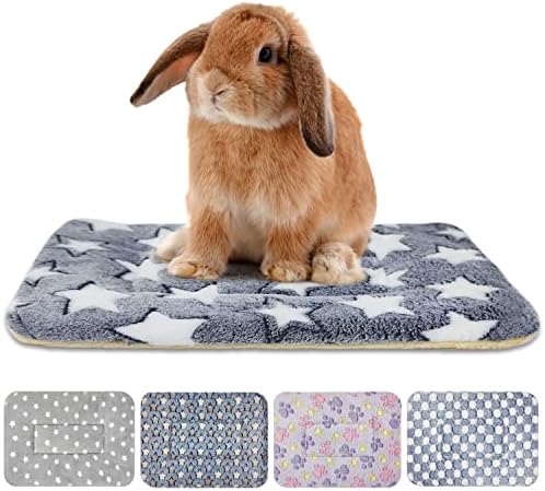 5PCS Rabbit Bed, Soft Bunny Bedding, Fleece Guinea Pig Blanket