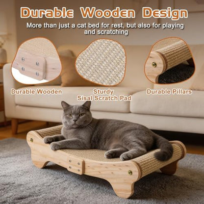 Small Sisal Cat Scratch Bed for Scratching and Resting,Cat Scratcher Chair