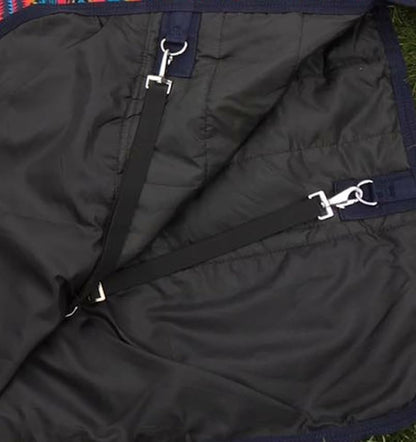 1200 Denier Horse RAIN Sheet (Waterproof/Breathable & Wind Proof Turnout Sheet) Horse Breathable RAINSHEET (Black-Turquoise, 78)