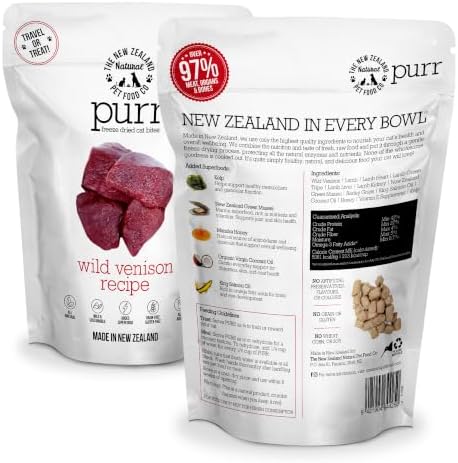 The New Zealand Natural Pet Food Co. Purr Wild Venison Freeze Dried Recipe