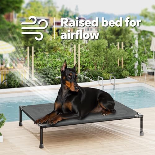 Simple Trending Elevated Dog Bed for Large Dogs, Waterproof Raised Dog Cot