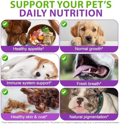 Dog Multivitamin, 15 in 1 Multivitamin for Dogs, Dog Vitamins Liquid Supplements Drops for Hip & Joint, Skin & Coat, Immune, with Glucosamine and MSM, 2 Oz