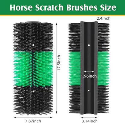 3 Pack Livestock Scratching Brush, Green and Black