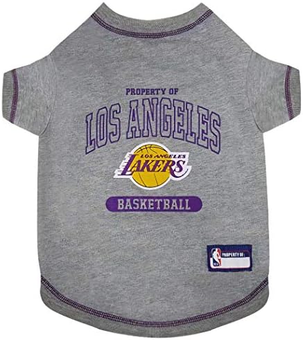 Pets First NBA PET TEE Shirt Los Angeles Lakers Basketball Team Dog Shirt, Size X-Large. Soft Breathable Stretchable Washable Pet T-Shirt XL. Cool, Fashionable Pet Shirt for LA Lakers Basketball Fans