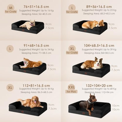 EHEYCIGA Orthopedic Dog Beds Large Sized Dog, Waterproof Washable Pet Bed