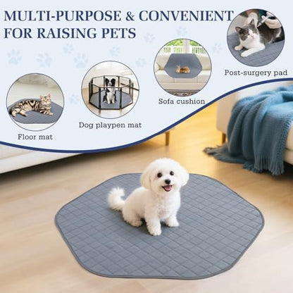 Pawaboo 2-in-1 Small Animals Playpen with Pad, Black+Gray