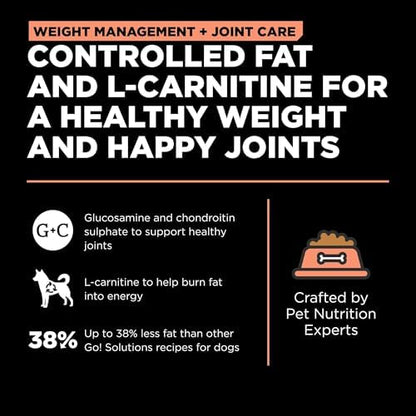 Go! Solutions Weight Management + Joint Care Salmon Dry Dog Food, 22 lb