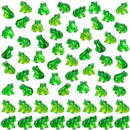 120 PCS Mini Resin Frogs Green Frogs Figurines for Model Fairy Garden