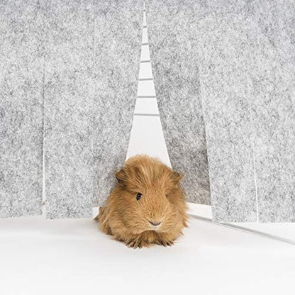 Niteangel Fleece Forest Corner Curtain Hideout Fun Hiding Spot for Ferrets Chinchillas Hedgehogs Dwarf Rabbits Guinea Pigs Syrian Hamster Rats (Gray)