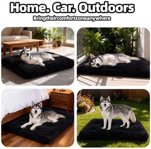 Dog Bed Large Size, Plush Washable Pet Bed Mat, Dog Crate Bed 41"x27"