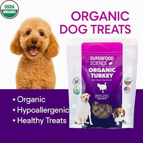 Organic Turkey Dog Treats Soft Chewy Jerky Small & Large Dog Training Bites
