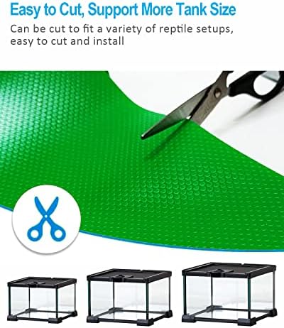 Bearded Dragon Tank Accessories, Reptile Terrarium Liner Substrate for Leopard Gecko, Snake, Lizard and Tortoise, Non-Adhesive Reptile Carpet Bedding for Reptile Tank, Green