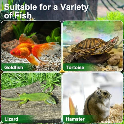 HANABASS Portable Fish Tank Handheld Aquarium with Handle Transparent Plastic Mini Fish Box for Turtle Hamster Pet Breeding Case 5.90 X 4.33 X 3.74 in Set of 4