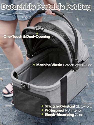 Small Dog Stroller, Pet Stroller for Small Dogs, 5-in-1 Dog Strollers