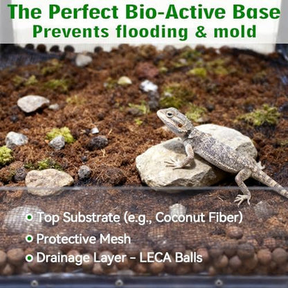 Halatool 4QT Expanded Clay Balls – Bioactive Terrarium Drainage Layer