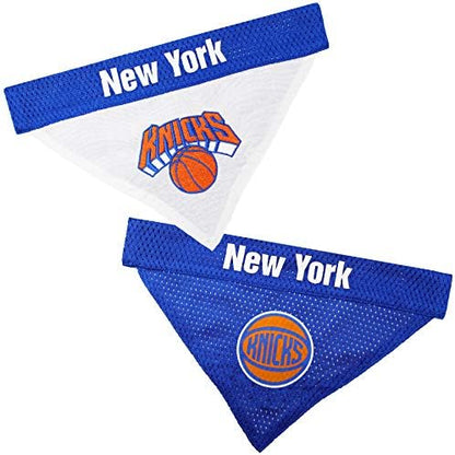 Pets First NBA Dog Bandana - New York Knicks Reversible Pet Bandana. 2 Sided Home & Away Sports Bandana with a PREMIUM Embroidery TEAM Logo, Large/X-Large