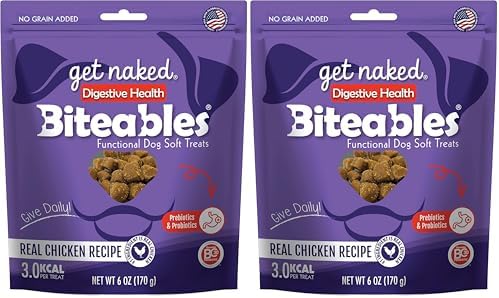 Get Naked 1 Pouch Digestive Health Soft Dog Treats, 6 Oz (Pack of 2)