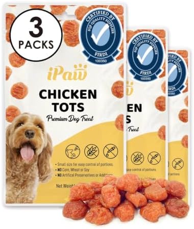 iPaw Chicken Tots Dog Treat,SQF-Certified Production Process,Training Treat