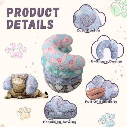 Sweetude 4 Pcs Cat Pillow Calming Pet Dog Neck Pillow, Heart, Medium