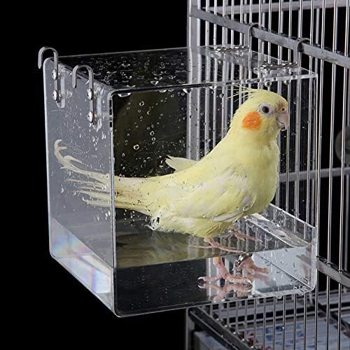 Hanging Bird Bath Cage, Cleaning Pet Supplies Cockatiel Bird Bathtub