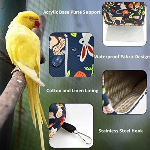 ShuRung Parrot Cockatiel Warm House Bird Nest Bed Winter Hanging Hammock Birds Sleeping Bed Parrot Hideway Bed Polyester Fabric for Parrot Parakeet Cockatiels Budgies Lovebird African Grey (S)