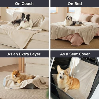 Bedsure Waterproof Blanket for Bed Soft Sherpa Fleece Throw,Twin 80"x60"