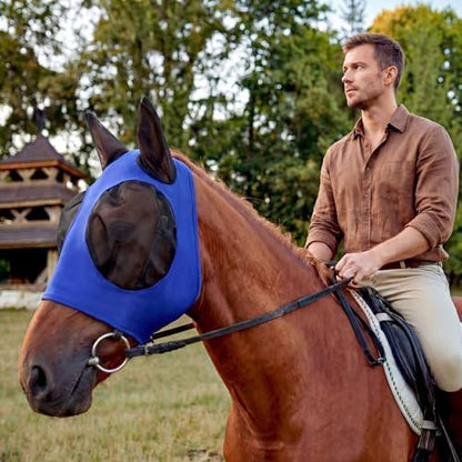 Frienda 4 Pcs Horse Fly Mask with Ear, Medium, Colorful