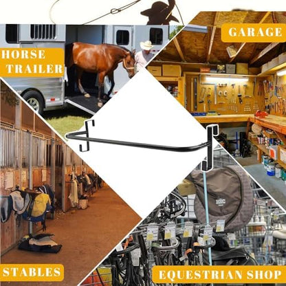 1Pcs Blanket Rack with Tack Rack,Portable Blanket Bar for Hanging Horse Blankets Pads Saddle Blankets,36 Inch