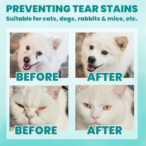 MEDUWEDU Eyes Wipes for Dogs & Cats 120 Counts, Grooming Kit Care for Dogs and Cats, Prevent Tear Stains, Eye Debris, Discharge, Mucus Secretions,Unscented