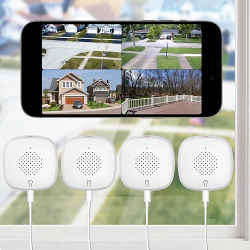 Girafit 2K Window Camera,2.4GHz & 5GHz WiFi Indoor Cameras for Home Security with ChroMax Al Color Night Vision,Person & Motion Detection,Easy & Quick Install(4 Pack)