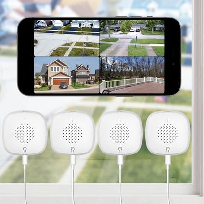 Girafit 2K Window Camera,2.4GHz & 5GHz WiFi Indoor Cameras for Home Security with ChroMax Al Color Night Vision,Person & Motion Detection,Easy & Quick Install(4 Pack)