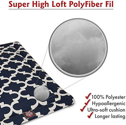 42" Trellis Navy Blue Crate Dog Bed Mat By Majestic Pet Products