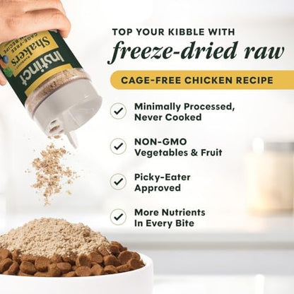 Instinct Freeze Dried Shakers, Dog Food Topper, Chicken, 5.5 oz.