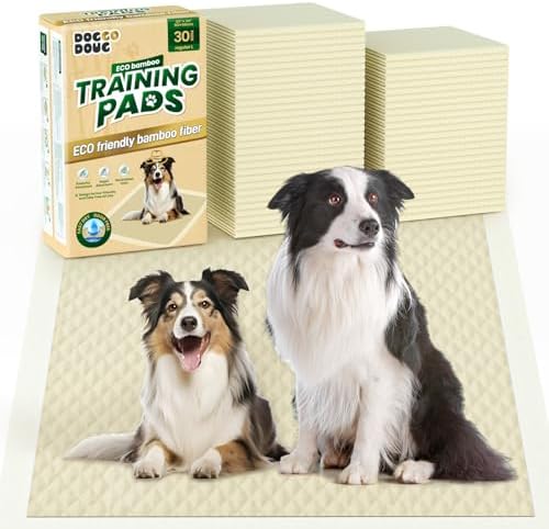 Bamboo Small Puppy Pads Pee Pads for Dogs 22"x22" 30 Count