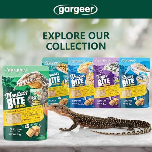 Gargeer 3oz Monitor Lizard Food. Juveniles & Adults Gel Diet. Made in USA
