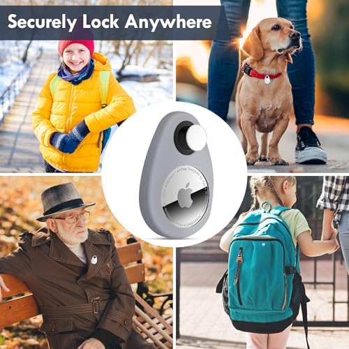 Airtag Holder for Kids Hidden 4 Pack Upgraded GPS Tracker Case, Anti-Removal Airtag Silicone Case with Safety Pins, Avoid Airtag Loss, Suitable for Children, Elderly, Pets, Backpack, Luggage
